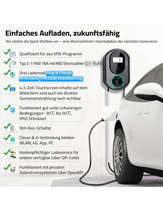 Wallbox 11kw 16A Förderfähig KfW mit MID...